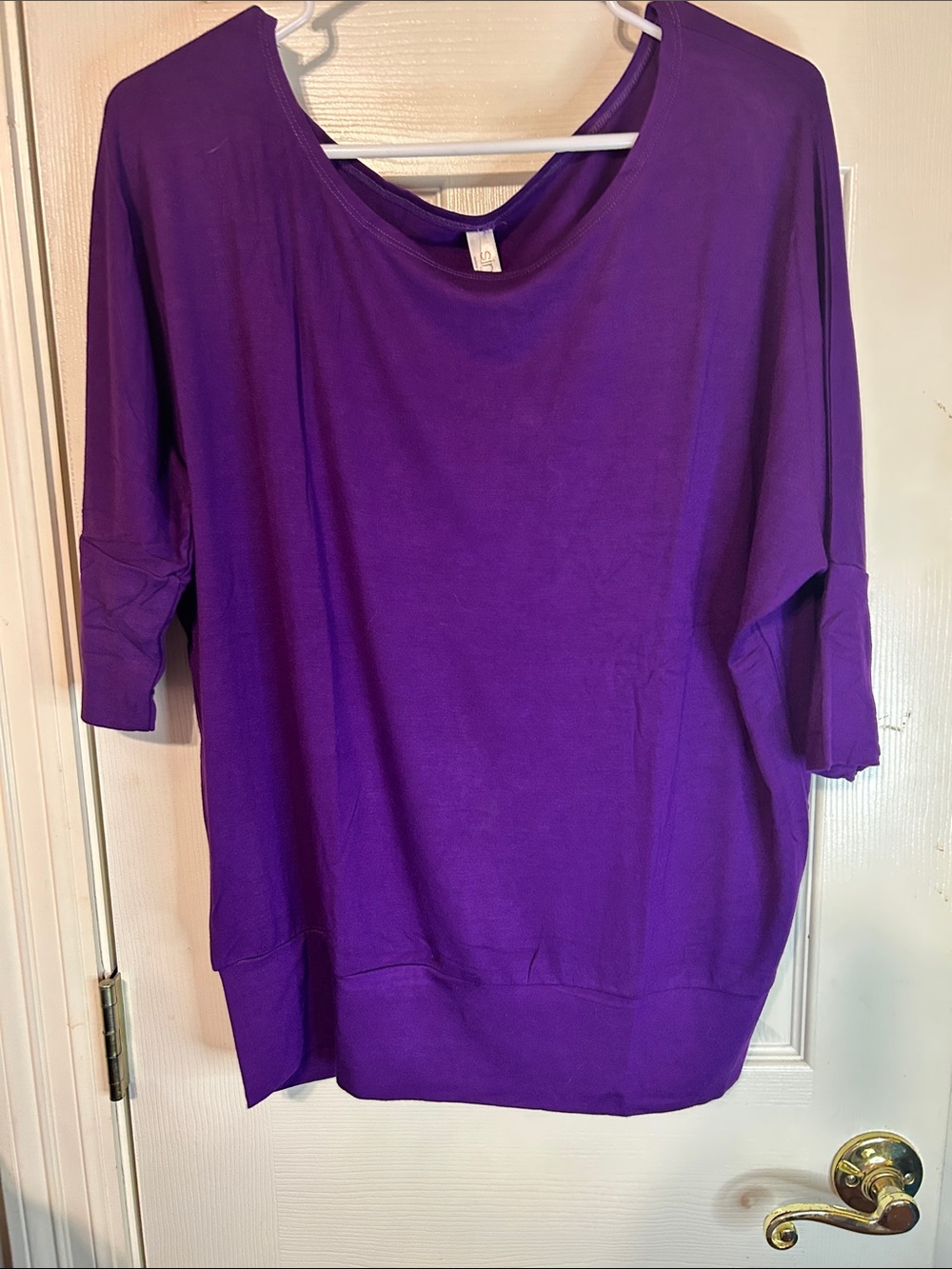 Women's Purple Boatneck Sweatshirt